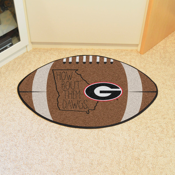 University of Georgia Southern Style Football Mat 20.5"x32.5"