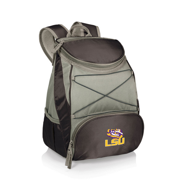 LSU Tigers PTX Backpack Cooler, (Black with Gray Accents)