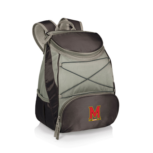Maryland Terrapins PTX Backpack Cooler, (Black with Gray Accents)