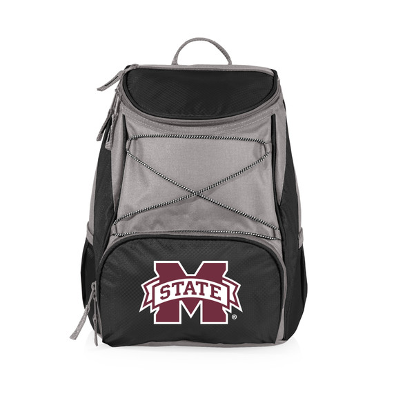 Mississippi State Bulldogs PTX Backpack Cooler, (Black with Gray Accents)