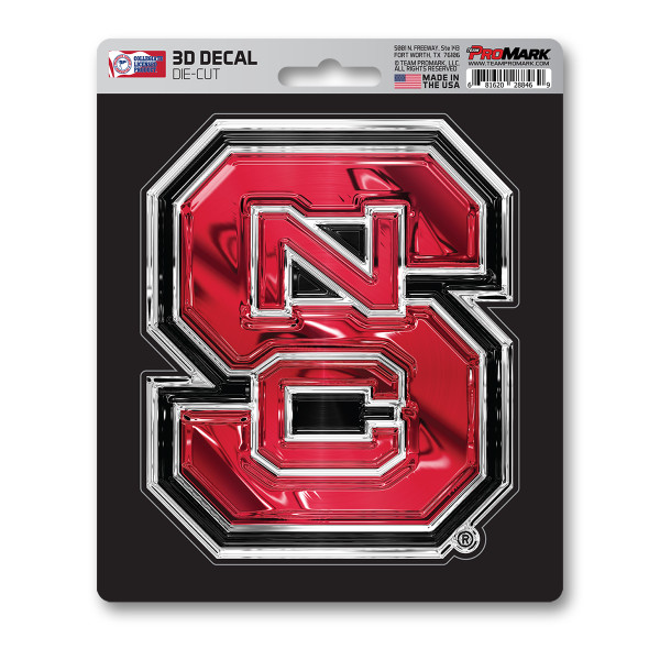 North Carolina State Wolfpack 3D Decal "NCS" Logo