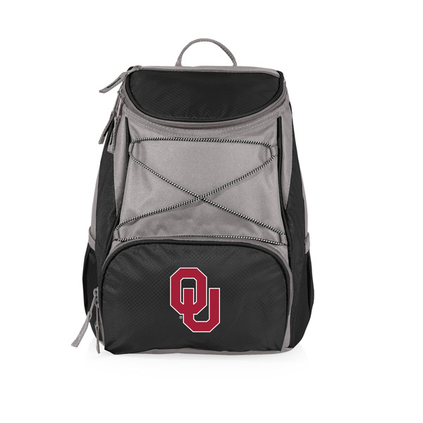 Oklahoma Sooners PTX Backpack Cooler, (Black with Gray Accents)