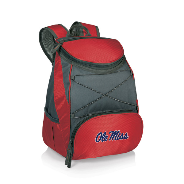 Ole Miss Rebels PTX Backpack Cooler, (Red with Gray Accents)