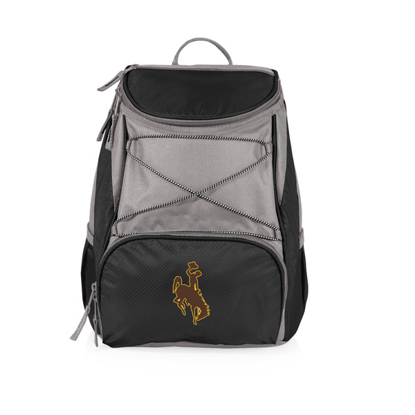 Wyoming Cowboys PTX Backpack Cooler, (Black with Gray Accents)