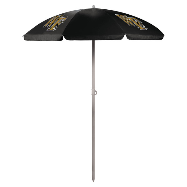 Wake Forest Demon Deacons 5.5 Ft. Portable Beach Umbrella, (Black)