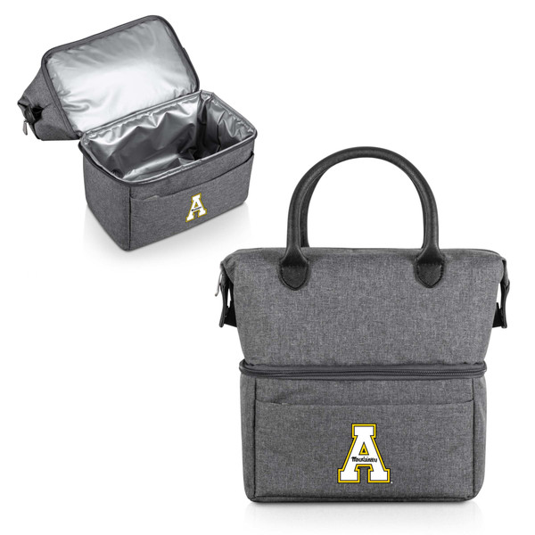 App State Mountaineers Urban Lunch Bag Cooler, (Gray with Black Accents)