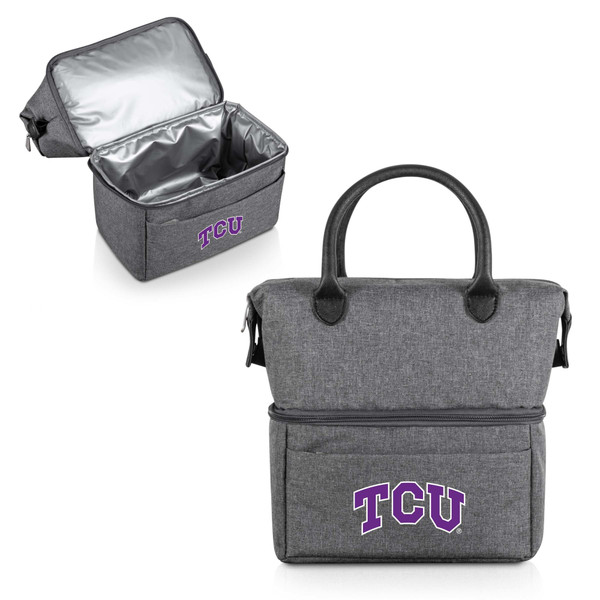 TCU Horned Frogs Urban Lunch Bag Cooler, (Gray with Black Accents)