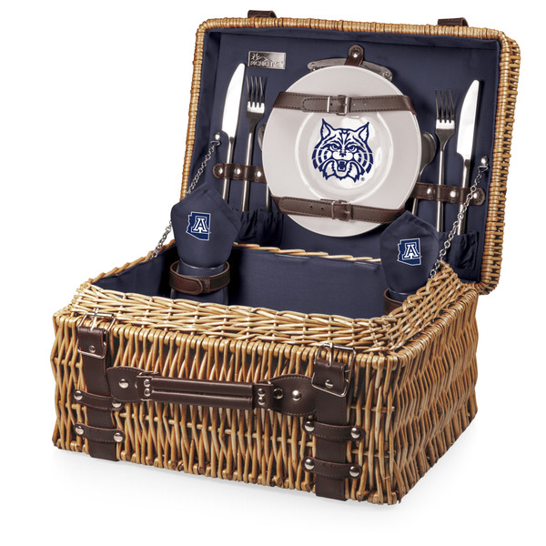 Arizona Wildcats Champion Picnic Basket, (Navy Blue)