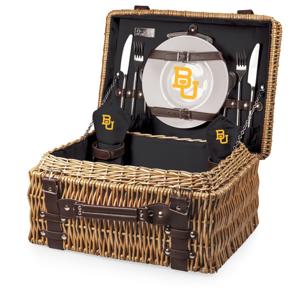 Baylor Bears Champion Picnic Basket, (Black with Brown Accents)