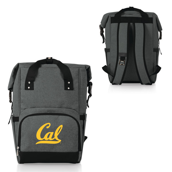 Cal Bears On The Go Roll-Top Backpack Cooler, (Heathered Gray)