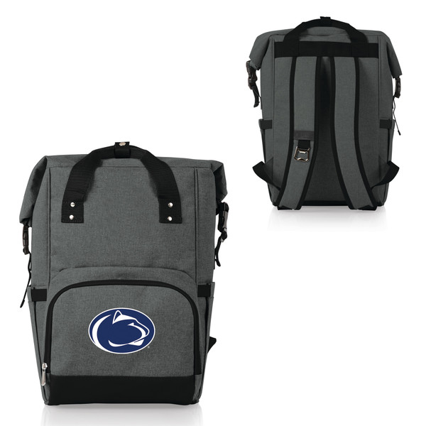 Penn State Nittany Lions On The Go Roll-Top Backpack Cooler, (Heathered Gray)