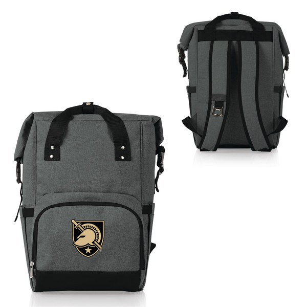 West Point Black Knights On The Go Roll-Top Backpack Cooler, (Heathered Gray)