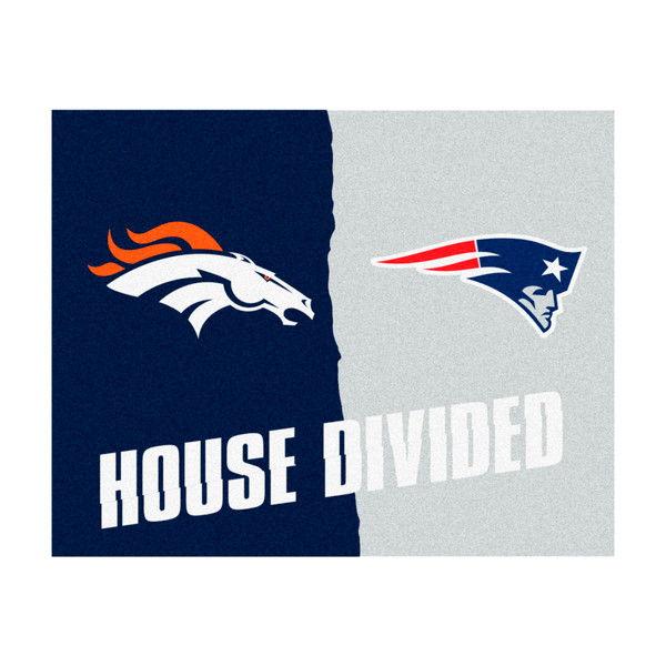 NFL House Divided - Broncos / Steelers House Divided Mat House Divided Multi