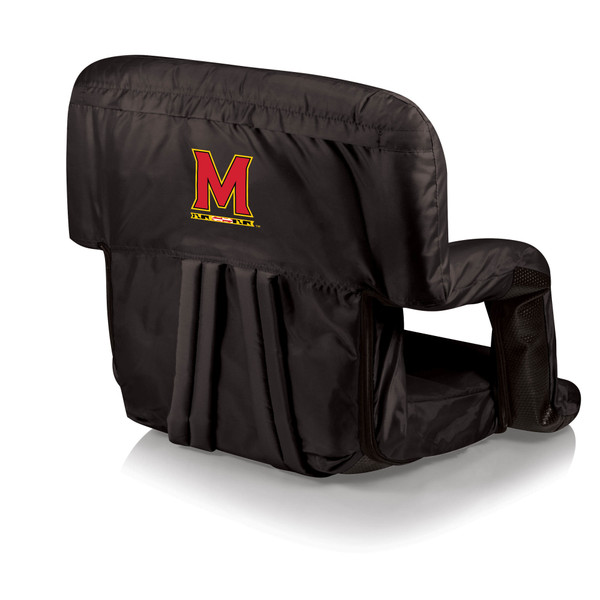 Maryland Terrapins Ventura Portable Reclining Stadium Seat, (Black)