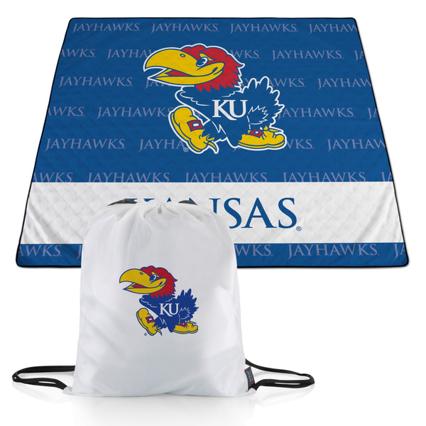 Kansas Jayhawks Impresa Picnic Blanket, (Blue & White)