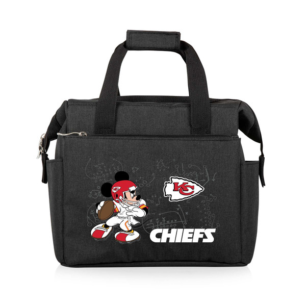 Kansas City Chiefs Mickey Mouse On The Go Lunch Bag Cooler, (Black)