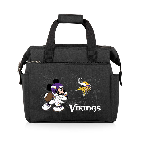 Minnesota Vikings Mickey Mouse On The Go Lunch Bag Cooler, (Black)