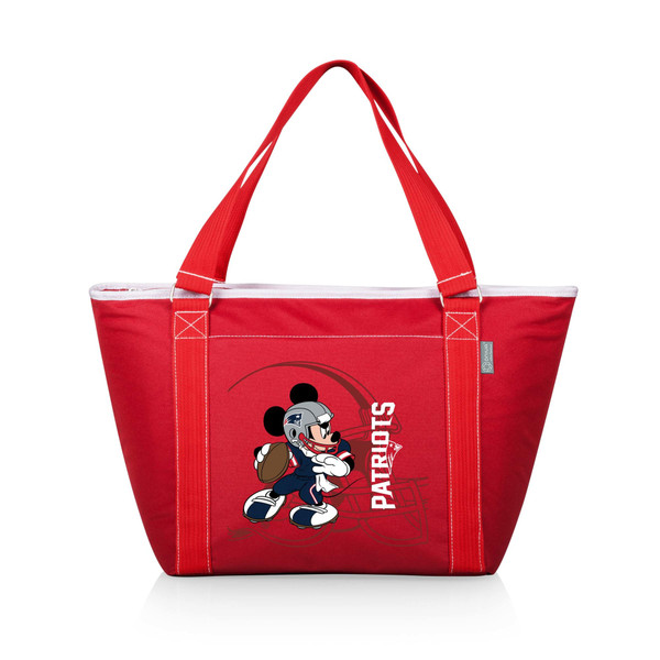 New England Patriots Mickey Mouse Topanga Cooler Tote Bag, (Red)
