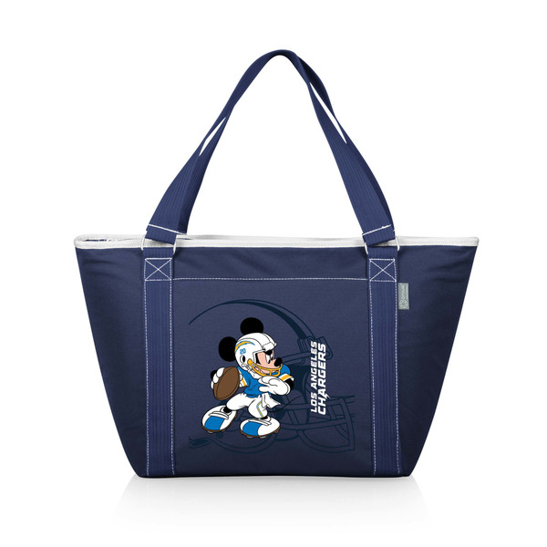 Los Angeles Chargers Mickey Mouse Topanga Cooler Tote Bag, (Navy Blue)