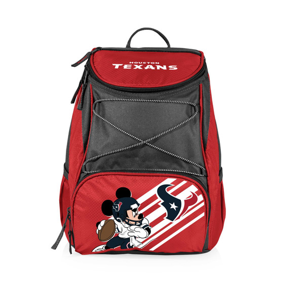 Houston Texans Mickey Mouse PTX Backpack Cooler, (Red with Gray Accents)