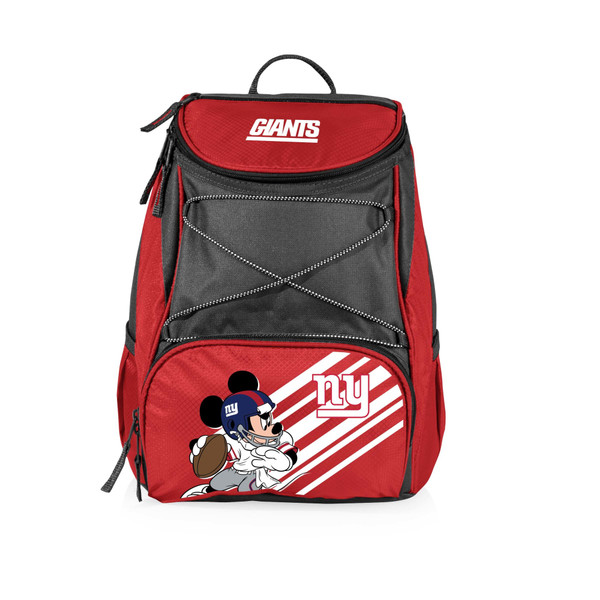 New York Giants Mickey Mouse PTX Backpack Cooler, (Red with Gray Accents)