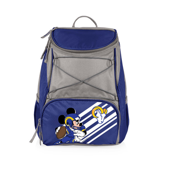 Los Angeles Rams Mickey Mouse PTX Backpack Cooler, (Navy Blue with Gray Accents)