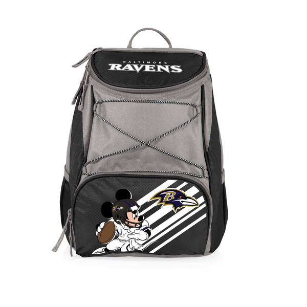 Baltimore Ravens Mickey Mouse PTX Backpack Cooler, (Black with Gray Accents)