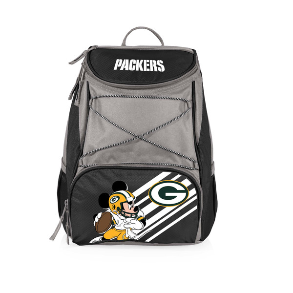 Green Bay Packers Mickey Mouse PTX Backpack Cooler, (Black with Gray Accents)