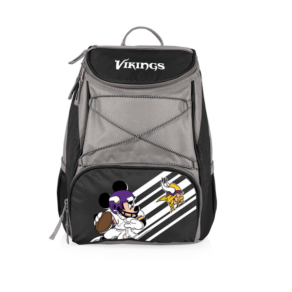 Minnesota Vikings Mickey Mouse PTX Backpack Cooler, (Black with Gray Accents)