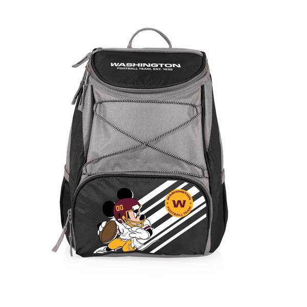 Washington Football Team Mickey Mouse PTX Backpack Cooler, (Black with Gray Accents)
