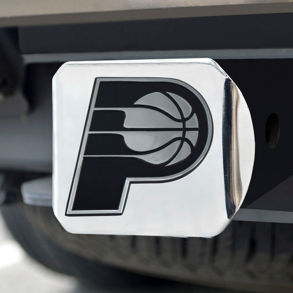 NBA - Indiana Pacers Hitch Cover - Chrome on Chrome 3.4"x4"