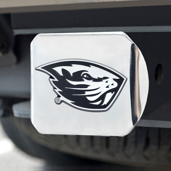 Oregon State University Hitch Cover - Chrome on Chrome 3.4"x4"