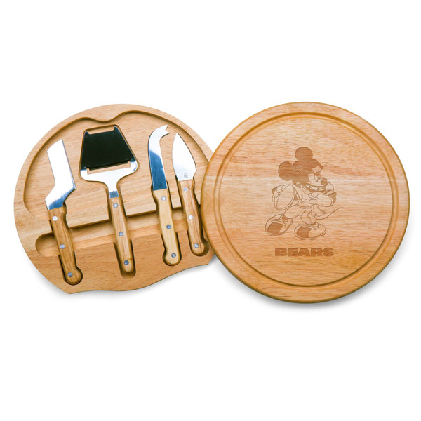 Chicago Bears Mickey Mouse Circo Cheese Cutting Board & Tools Set, (Parawood)