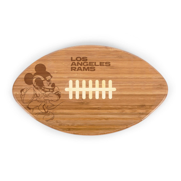 Los Angeles Rams Mickey Mouse Touchdown! Football Cutting Board & Serving Tray, (Bamboo)