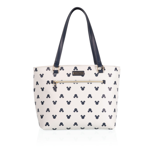 Mickey Mouse Uptown Cooler Tote Bag, (White with Navy Blue Accents)