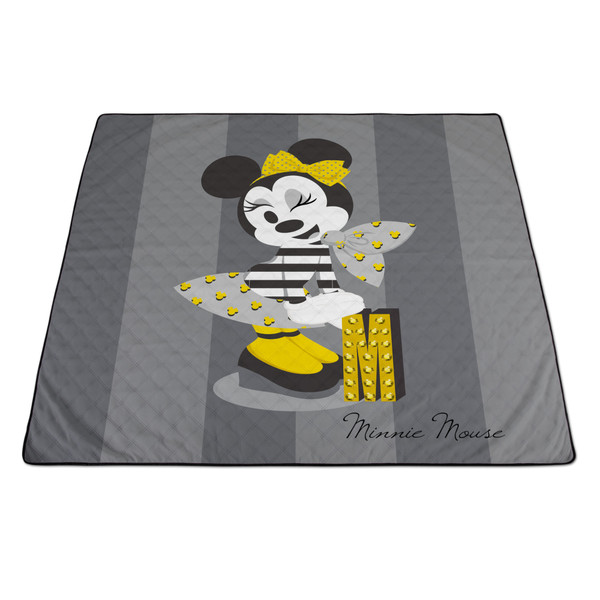 Minnie Mouse Impresa Picnic Blanket, (Gray & Yellow)
