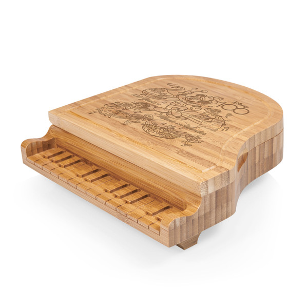 Disney 100 Piano Cheese Cutting Board & Tools Set, (Bamboo)