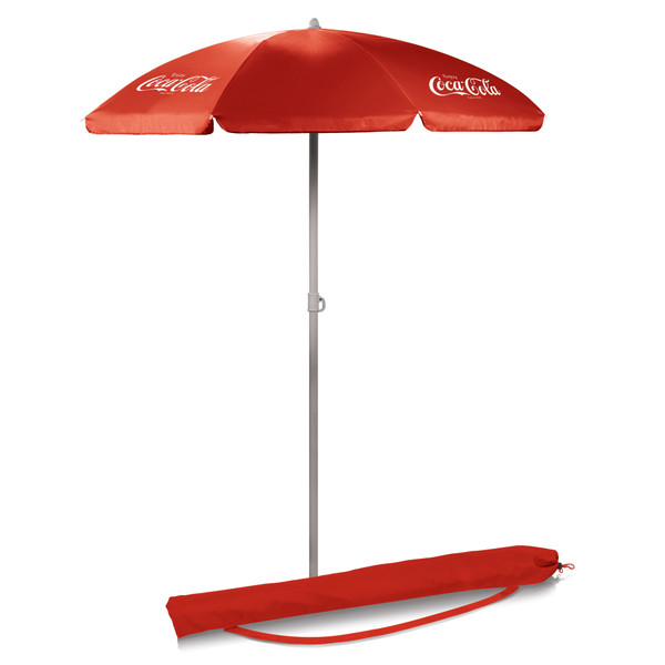 Coca-Cola Enjoy Coke 5.5 Ft. Portable Beach Umbrella, (Red)