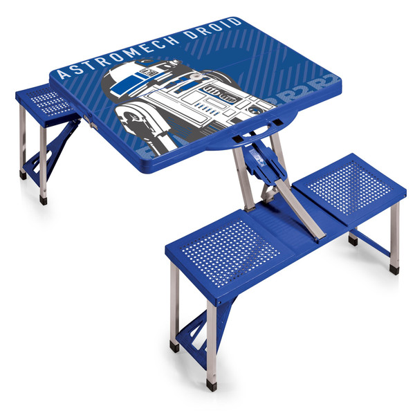 Star Wars R2D2 Picnic Table Portable Folding Table with Seats, (Royal Blue)