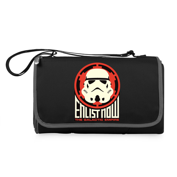 Star Wars Storm Trooper Blanket Tote Outdoor Picnic Blanket, (Black with Black Exterior)