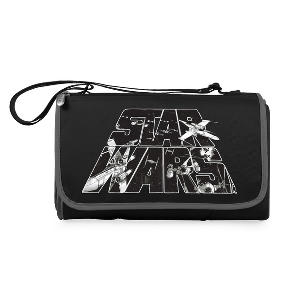 Star Wars XWing Blanket Tote Outdoor Picnic Blanket, (Black with Black Exterior)
