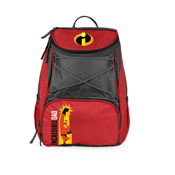 The Incredibles Mr. Incredible PTX Backpack Cooler, (Red with Gray Accents)