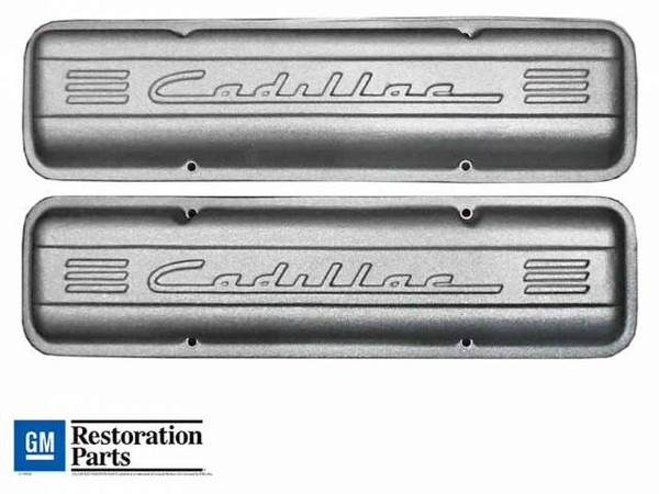 Chevy Small Block, 1959 to 1986, CADILLAC® Script Valve Covers - As-Cast