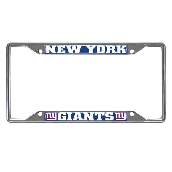 New York Giants License Plate Frame  "NY" Logo & "Giants" Wordmark Dark Blue