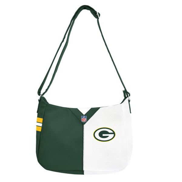 Officially Licensed NFL Green Bay Packers Pebble Split Hobo Bag