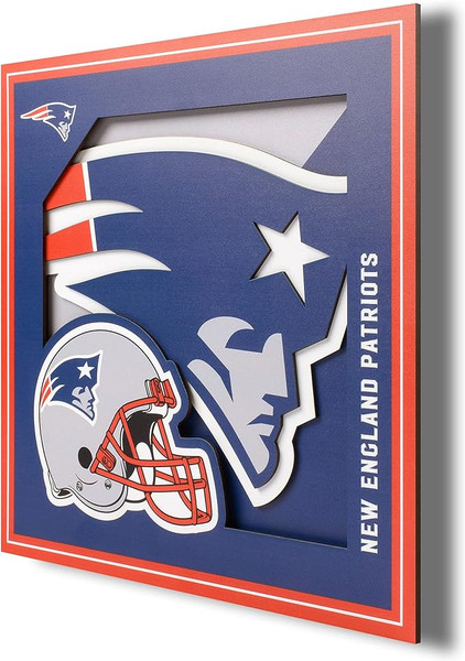 New England Patriots NFL 12x12 Logo Series Wall Art