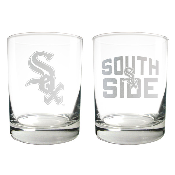 MLB Chicago White Sox 2pc Rocks Glass Set