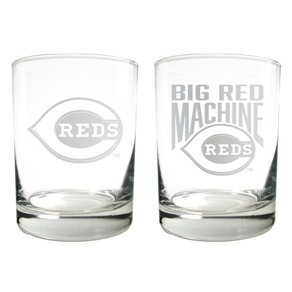MLB Cincinnati Reds 2pc Rocks Glass Set