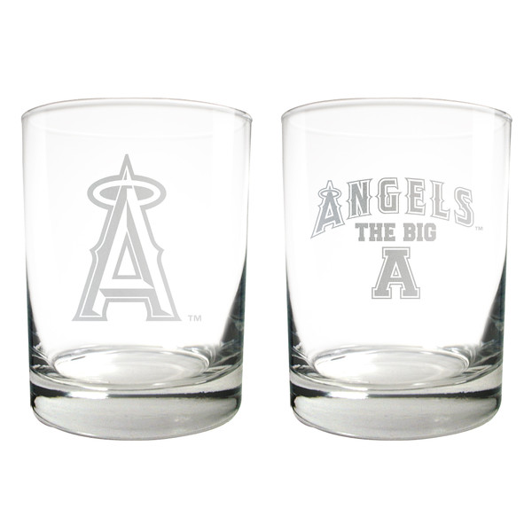 MLB Los Angeles Angels 2pc Rocks Glass Set