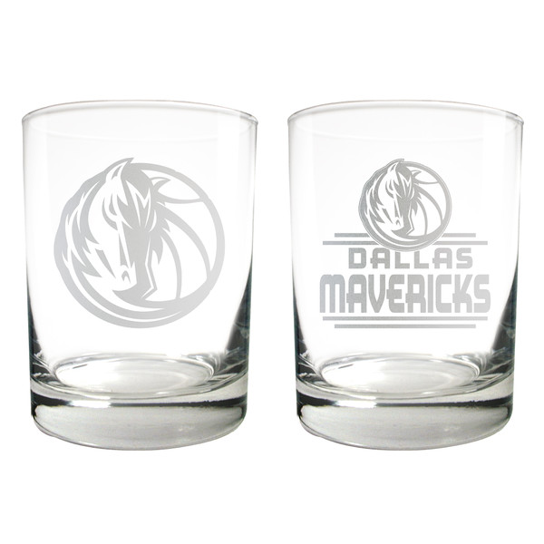 NBA Dallas Mavericks 2pc Rocks Glass Set